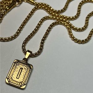 NEW Letter I Initial Gold Chain Necklace